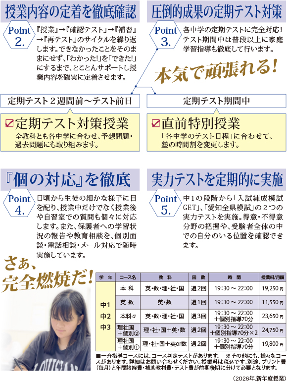 名教　新年度　中学